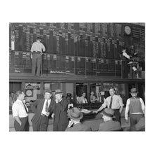 Cargar imagen en el visor de la galería, Digitally Restored and Enhanced 1939 Memphis Cotton Exchange Photo Print - Vintage Poster Photo of Interior of Memphis Cotton Exchange Just Before Closing