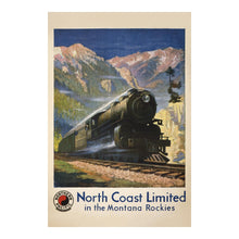 Cargar imagen en el visor de la galería, Digitally Restored and Enhanced 1920 North Coast Limited Montana Rockies Poster - Northern Pacific Railroad - Golden Age Rail Tourism - Archival Reproduction
