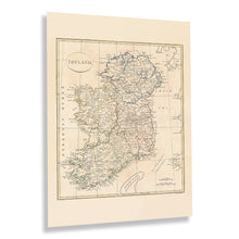 Load image into Gallery viewer, Digitally Restored and Enhanced 1799 Ireland Map Poster - Vintage Map of Ireland Wall Art - Historic Poster Map of Ireland - Old Map of Ireland Print