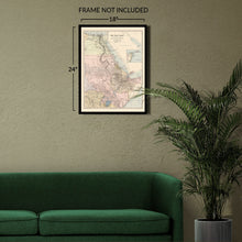 Load image into Gallery viewer, Digitally Restored and Enhanced 1910 The Nile Valley Map Print - Nile Valley Map Including Egypt Nubia Uganda Abyssinia British East Africa & Somali Land