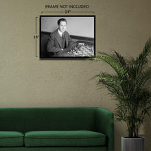 Cargar imagen en el visor de la galería, Digitally Restored and Enhanced 1915 Jose Raul Capablanca Photo Print - Vintage Photo of Cuban Chess Champion José Raúl Capablanca Wall Art Poster