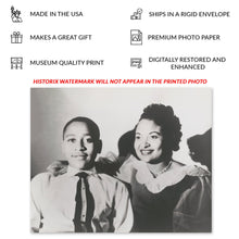 Load image into Gallery viewer, Digitally Restored and Enhanced 1950 Emmett Till Photo Print - Vintage Photo of Emmett Till &amp; Mamie Till Wall Art Print - Old Photo of Emmett Till Poster
