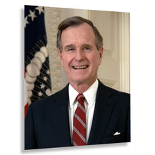 Cargar imagen en el visor de la galería, Digitally Restored and Enhanced George H W Bush 41st President of the United States Official Portrait Photo Print Poster
