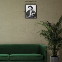 Cargar imagen en el visor de la galería, Digitally Restored and Enhanced 1956 Althea Gibson Photo Print - Vintage Portrait Photo of Tennis Player Althea Gibson Poster Holding Tennis Racquet