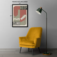 Load image into Gallery viewer, Digitally Restored and Enhanced 1936 Keep Clean Rochester New York WPA Federal Art Project Health Poster - Depression Era Art Deco - Archival Reproduction