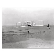 Load image into Gallery viewer, Digitally Restored and Enhanced 1903 First Flight Photo Print - Vintage Photo of The First Flight of The Kitty Hawk - The First Flight Wall Art Poster
