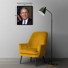 Cargar imagen en el visor de la galería, Digitally Restored and Enhanced George W Bush 43rd President of the United States Official Portrait Photo Print Poster