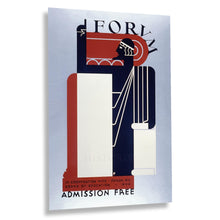 Cargar imagen en el visor de la galería, Digitally Restored and Enhanced 1936 Forum Educational Discussion Poster - WPA Federal Art Project - Depression Era Public Education - Historical Document Print