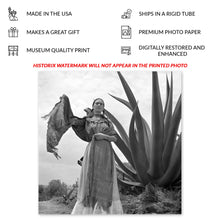 Load image into Gallery viewer, Digitally Restored and Enhanced 1937 Frida Kahlo Photo Print - Vintage Photo of Frida Kahlo Poster Print for Vogue Magazine Senoras of Mexico Photo Shoot