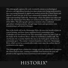 Load image into Gallery viewer, Digitally Restored and Enhanced 1939 Rust Cotton Picker Photo Print - Old Photo of Cotton Picker in Cloverdale Plantation Clarksdale Mississippi Poster