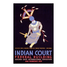 Cargar imagen en el visor de la galería, Digitally Restored and Enhanced 1939 Apache Devil Dancer Arizona Golden Gate Exposition WPA Federal Art
Project Poster - Depression Era Art Deco - Archival Reproduction