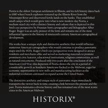 Load image into Gallery viewer, Digitally Restored and Enhanced 1867 Peoria Illinois Map Poster - Old Bird's Eye View Map of Peoria Illinois Poster - Vintage Peoria IL Wall Art Print