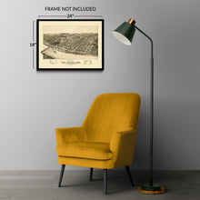 Load image into Gallery viewer, Digitally Restored and Enhanced 1888 Van Buren Arkansas Map Poster - Vintage Perspective Map of Van Buren City Crawford County Arkansas Wall Art Print