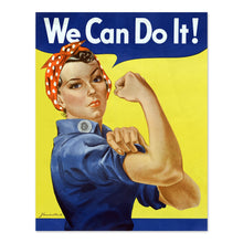 Load image into Gallery viewer, Digitally Restored and Enhanced 1943 Rosie The Riveter Poster Matte Print - Vintage We Can Do It! Rosie The Riveter World War II History Wall Art Poster