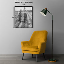 Cargar imagen en el visor de la galería, 1940 Tobacco Planter Photo Print - Vintage Photo of Two Farmers Using Tobacco Mechanical Planter in North Carolina Wall Art