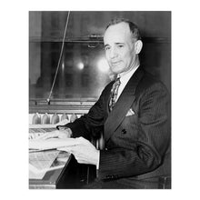Load image into Gallery viewer, Digitally Restored and Enhanced 1937 Napoleon Hill Poster Photo - Old Portrait Photo of Napoleon Hill Holding His Book Think and Grow Rich Wall Art Print