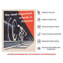 Load image into Gallery viewer, Digitally Restored and Enhanced 1952 American Railroad Modernist Poster - Vintage Mid-Century Graphic Design - Railway Transportation Art - Museum-Quality Print
