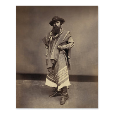 Digitally Restored and Enhanced 1868 Gaucho of The Argentine Republic Photo Print - Vintage Photo of Gaucho Horseman - Old Argentinian Gaucho Poster