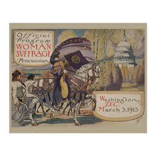 Load image into Gallery viewer, Digitally Restored and Enhanced 1913 Washington DC Womens Suffrage Procession Votes for Women Poster - American Political History - Archival Reproduction