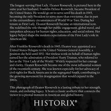 Cargar imagen en el visor de la galería, Digitally Restored and Enhanced 1933 First Lady Eleanor Roosevelt Portrait Photo - Vintage Photo of United States First Lady Eleanor Roosevelt Poster Print