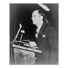Cargar imagen en el visor de la galería, Digitally Restored and Enhanced 1950 William Branham Photo Print - Old Photo of WIlliam Branham Preaching at Sam Houston Coliseum - William Branham Poster