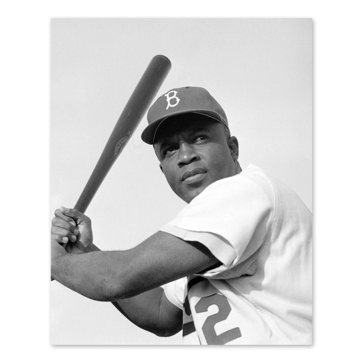 Jackie Robinson, As A Member of The Brooklyn Dodgers, 1949 | Large Solid-Faced Canvas Wall Art Print | Great Big Canvas