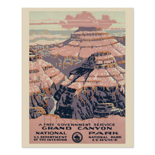 Load image into Gallery viewer, Digitally Restored and Enhanced 1938 Grand Canyon National Park Travel Poster - Vintage Grand Canyon Poster Print - Grand Canyon Rock Formation Wall Art