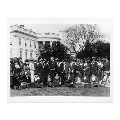 Digitally Restored and Enhanced 1921 New National Women's Party at The White House Poster Photo - Women Asking for Equal Rights Legislation Wall Art Print