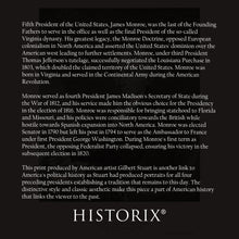 Load image into Gallery viewer, Digitally Restored and Enhanced 1828 President James Monroe Portrait Photo Print - Restored James Monroe the Fifth American President Poster Wall Art