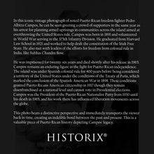 Load image into Gallery viewer, Digitally Restored and Enhanced 1950 Pedro Albizu Campos Photo Print - Old Revolutionary Pedro Albizu Campos Seized by Puerto Rican Police Wall Art Poster