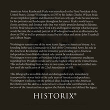 Load image into Gallery viewer, Digitally Restored and Enhanced 1827 George Washington Portrait Painted by Rembrandt Peale - Restored Painting of George Washington Poster