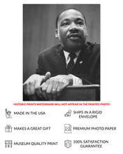 Load image into Gallery viewer, Digitally Restored and Enhanced 1964 Martin Luther King Jr Photo Print - Old Martin Luther King Poster Print - Historic MLK Poster Wall Art