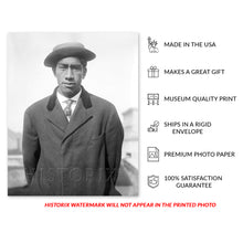 Load image into Gallery viewer, Digitally Restored and Enhanced 1900 Duke Kahanamoku Portrait Photo - Vintage Hawaiian Surfer & Olympic Swimmer Duke Kahanamoku Poster Wall Art