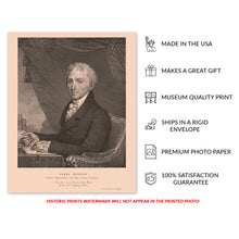 Load image into Gallery viewer, Digitally Restored and Enhanced 1828 President James Monroe Portrait Photo Print - Restored James Monroe the Fifth American President Poster Wall Art
