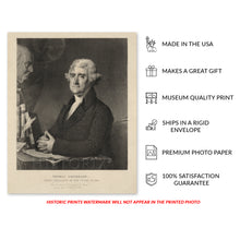 Load image into Gallery viewer, Digitally Restored and Enhanced 1825 Thomas Jefferson Portrait Photo Print - Restored Photo of United States Third President Thomas Jefferson Wall Art