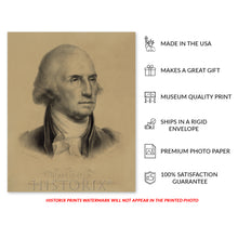 Load image into Gallery viewer, Digitally Restored and Enhanced 1827 George Washington Portrait Painted by Rembrandt Peale - Restored Painting of George Washington Poster