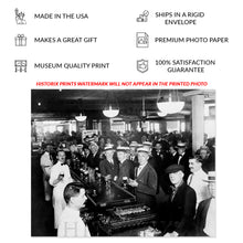 Load image into Gallery viewer, Digitally Restored and Enhanced 1919 Photo of a Crowded Bar Before Wartime Prohibition New York City Poster Print - Vintage New York City Wall Art