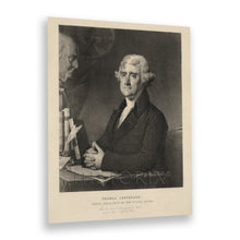 Load image into Gallery viewer, Digitally Restored and Enhanced 1825 Thomas Jefferson Portrait Photo Print - Restored Photo of United States Third President Thomas Jefferson Wall Art