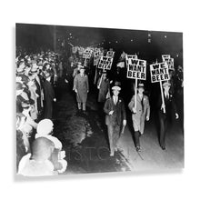 Load image into Gallery viewer, Digitally Restored and Enhanced 1931 Labor Union Anti Prohibition Print Photo - Vintage Labor Union Poster - Old We Want Beer Anti Prohibition Wall Art