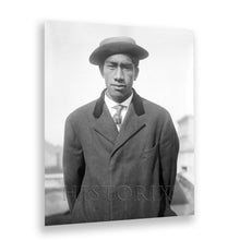 Load image into Gallery viewer, Digitally Restored and Enhanced 1900 Duke Kahanamoku Portrait Photo - Vintage Hawaiian Surfer & Olympic Swimmer Duke Kahanamoku Poster Wall Art