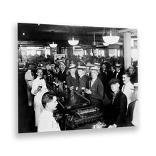 Load image into Gallery viewer, Digitally Restored and Enhanced 1919 Photo of a Crowded Bar Before Wartime Prohibition New York City Poster Print - Vintage New York City Wall Art