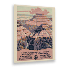 Load image into Gallery viewer, Digitally Restored and Enhanced 1938 Grand Canyon National Park Travel Poster - Vintage Grand Canyon Poster Print - Grand Canyon Rock Formation Wall Art
