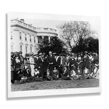 Load image into Gallery viewer, Digitally Restored and Enhanced 1921 New National Women's Party at The White House Poster Photo - Women Asking for Equal Rights Legislation Wall Art Print