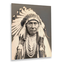 Load image into Gallery viewer, Digitally Restored and Enhanced 1903 Chief Joseph Photo Print - Vintage Young Joseph Nez Perce Native American Tribe Leader Poster Wall Art Portrait Photo