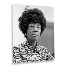 Load image into Gallery viewer, Digitally Restored and Enhanced 1972 Shirley Chisholm Photo Print - Old Shirley Chisholm Announcing Her Candidacy for Presidential Nomination Poster Photo