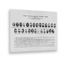 Load image into Gallery viewer, Digitally Restored and Enhanced 1869 First Intercollegiate Football Game Photo Print - History of College Football Wall Art - Vintage Football Poster Photo