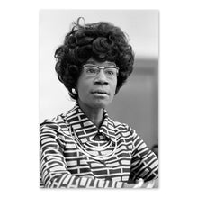 Load image into Gallery viewer, Digitally Restored and Enhanced 1972 Shirley Chisholm Photo Print - Old Shirley Chisholm Announcing Her Candidacy for Presidential Nomination Poster Photo