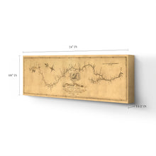 Cargar imagen en el visor de la galería, Digitally Restored and Enhanced 1811 Mississippi River Map Canvas - Canvas Wrap Vintage Wall Map of Mississippi River - Historic Mississippi Poster - Old Mississippi Map From Source To Missouri Mouth