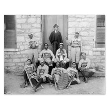 Load image into Gallery viewer, Digitally Restored and Enhanced 1899 African American Baseball Players Photo Print - Baseball Players from Morris Brown College at Atlanta Georgia Poster