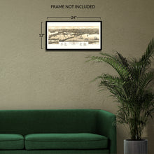 Load image into Gallery viewer, Digitally Restored and Enhanced 1883 Duluth Minnesota Map Poster - Old View of Duluth Minnesota Wall Art Print - Restored History Map of Minnesota Poster